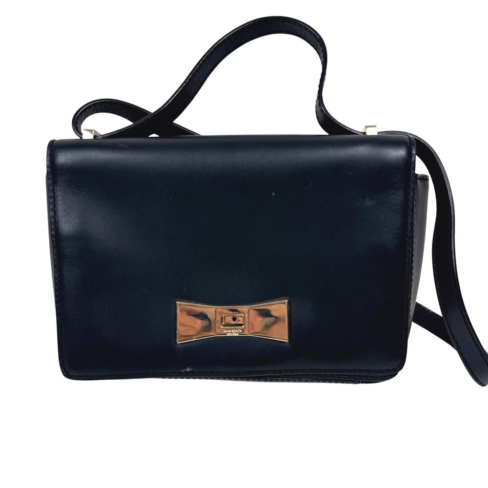 Kate Spade New York Black Leather Crossbody‎ Bag *Flawed*